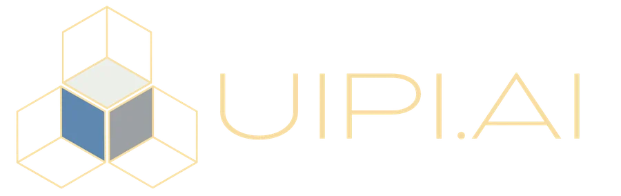 uipi.ai horizontal lockup, gold.